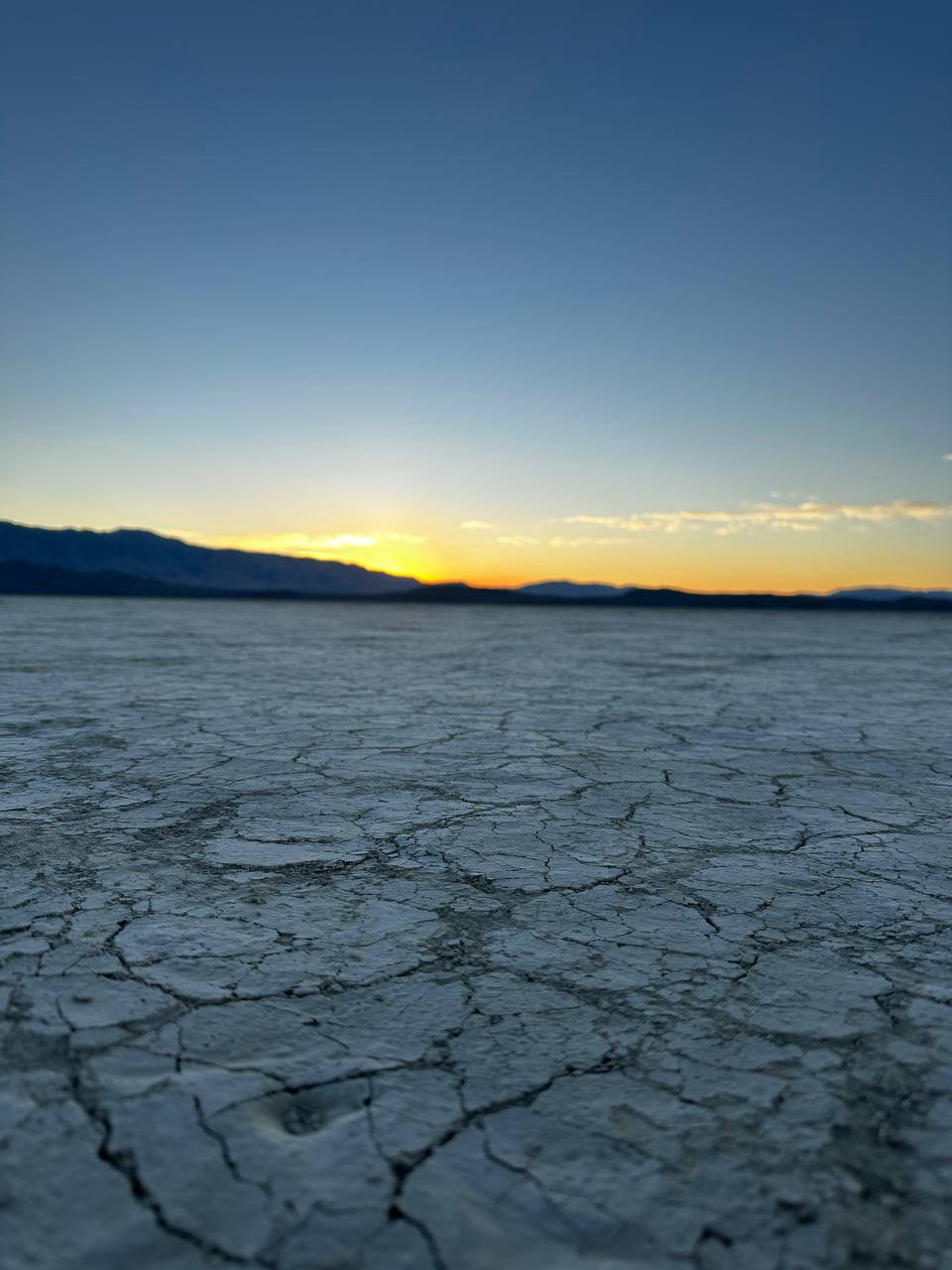 Black Rock Desert playa at sunset