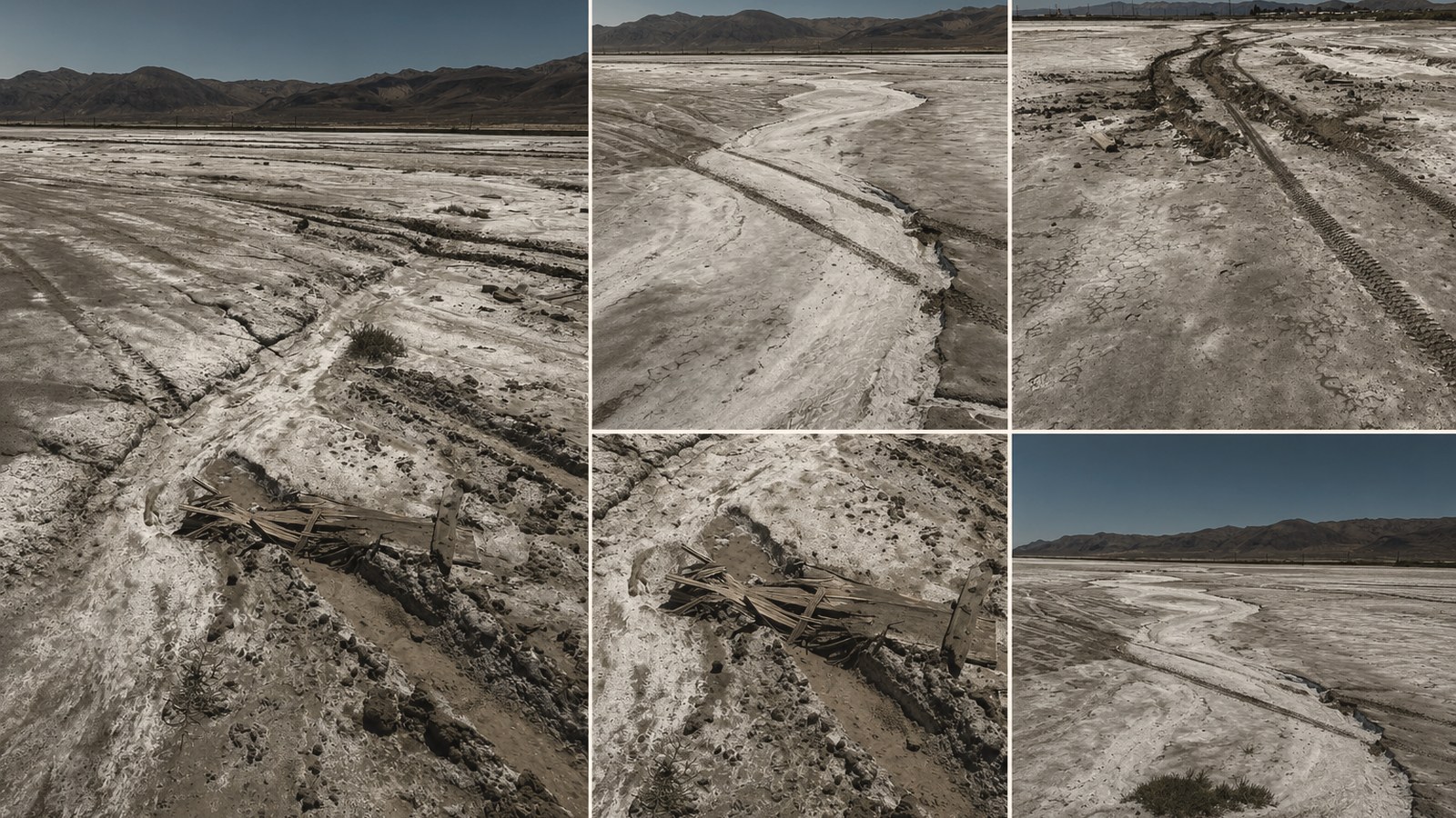 Vehicle tracks and disturbed dry migration corridor